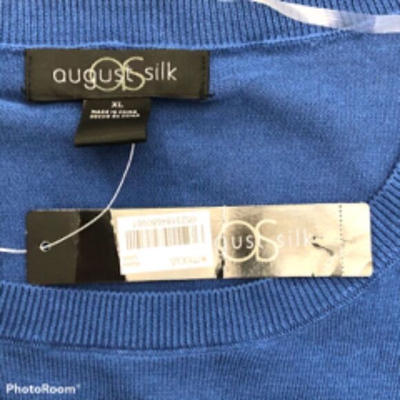 August Silk Mixed Media Peplum Blouse - Picture 5 of 5